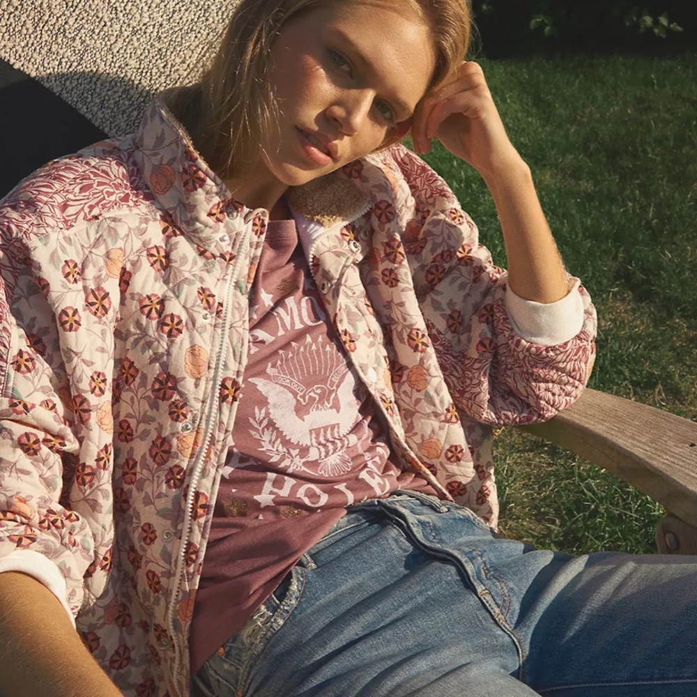 Anthropologie Saturday Sunday Gayla Quilted Jacket size M